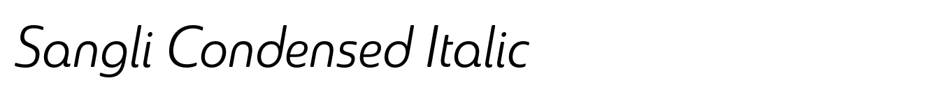 Sangli Condensed Italic